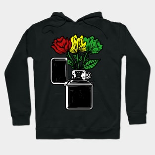 red yellow green rose lighter Hoodie